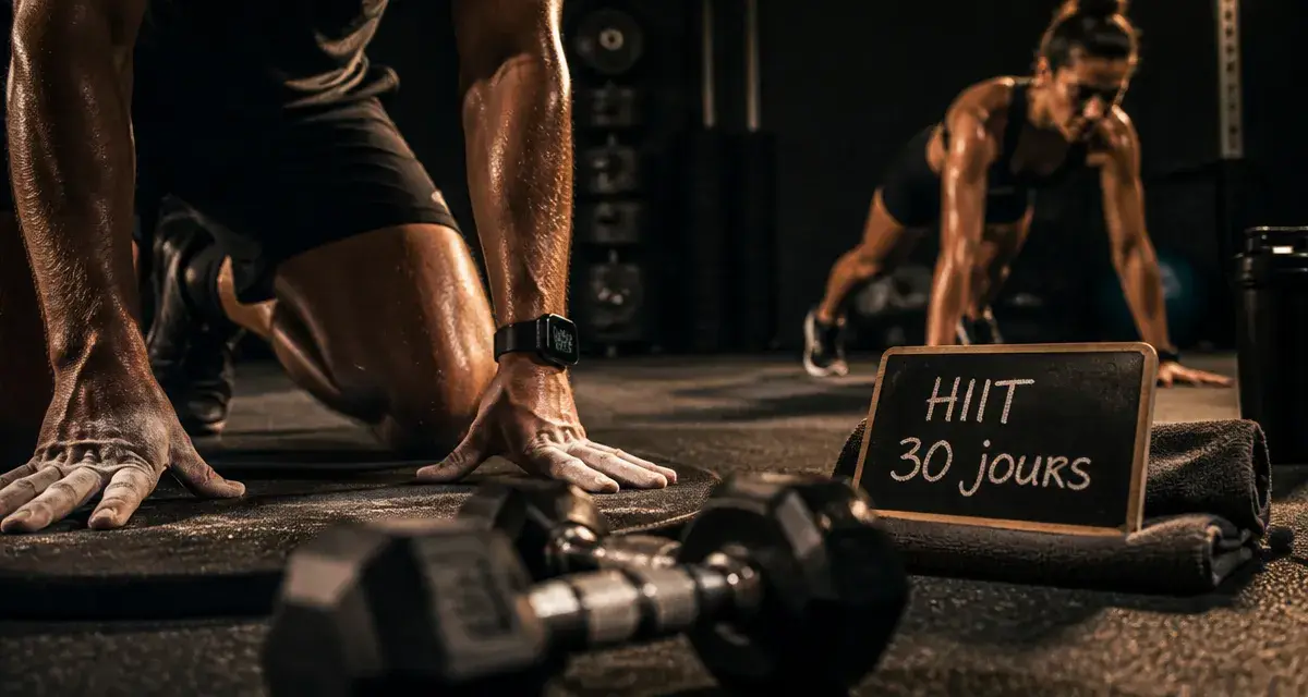 HIIT resultat 1 mois en salle : burpees et entraînement HIIT 30 jours