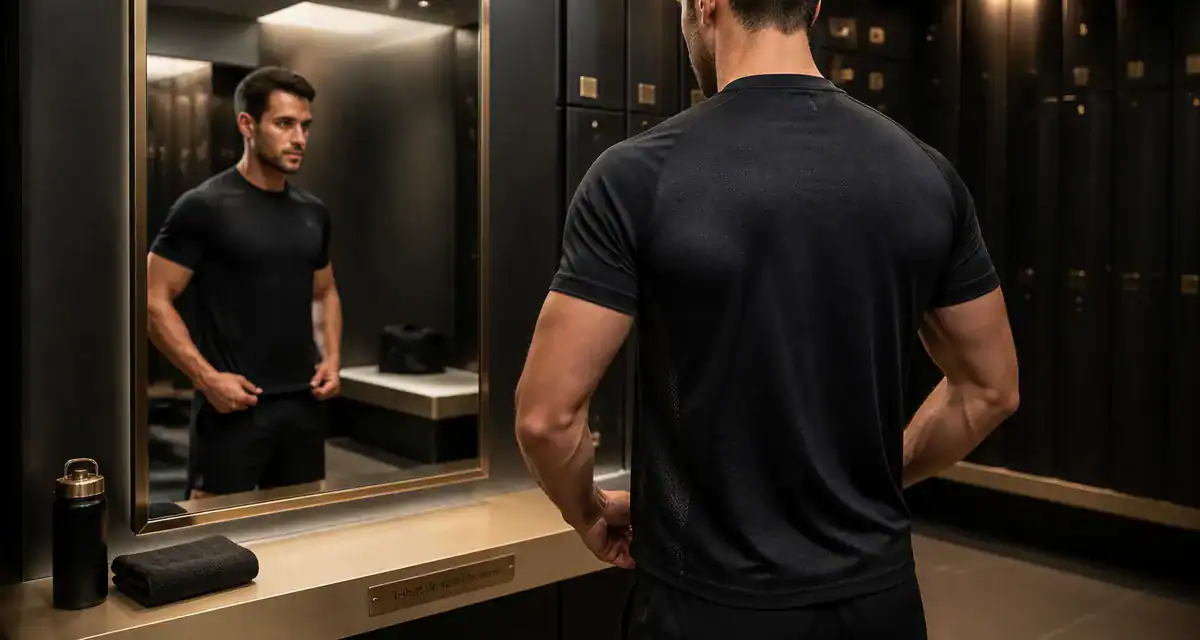 t shirt de sport homme noir vestiaire haut de gamme