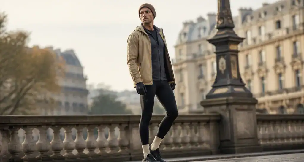 tenue running homme trois couches techniques urbain