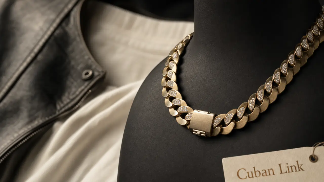 Chaînes cubaines Cuban Link : gros plan sur les maillons ovales