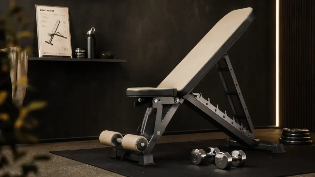 Panneau incline sur banc : banc musculation incliné réglable