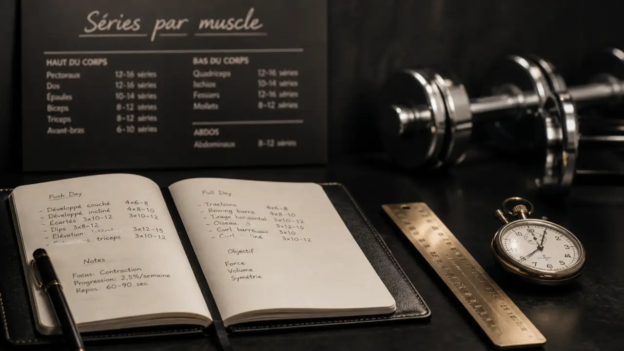 Combien de série par muscle : fourchettes anti-sous-volume