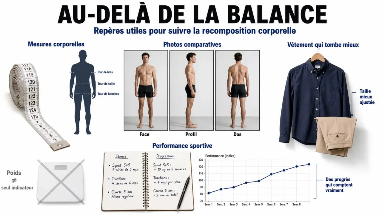 Muscle graisse plus lourd : suivi de la recomposition corporelle sans se fier uniquement à la balance