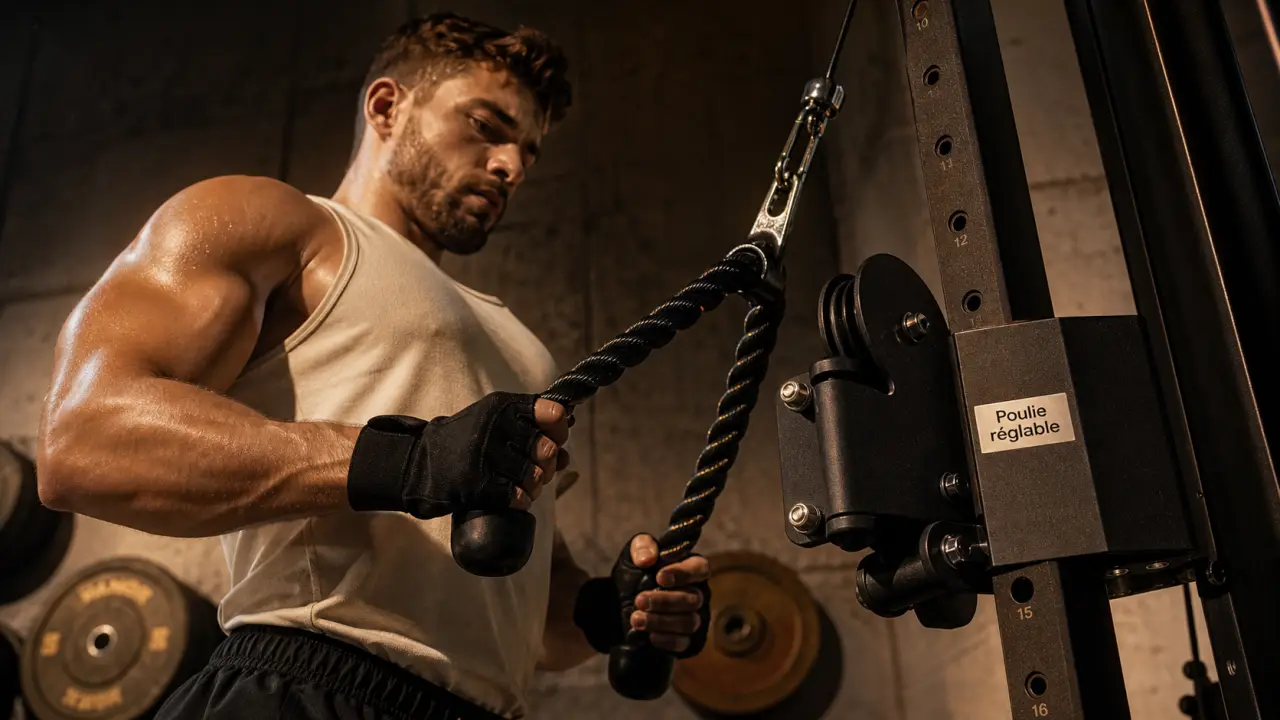 Musculation poulie : station de poulie réglable home gym