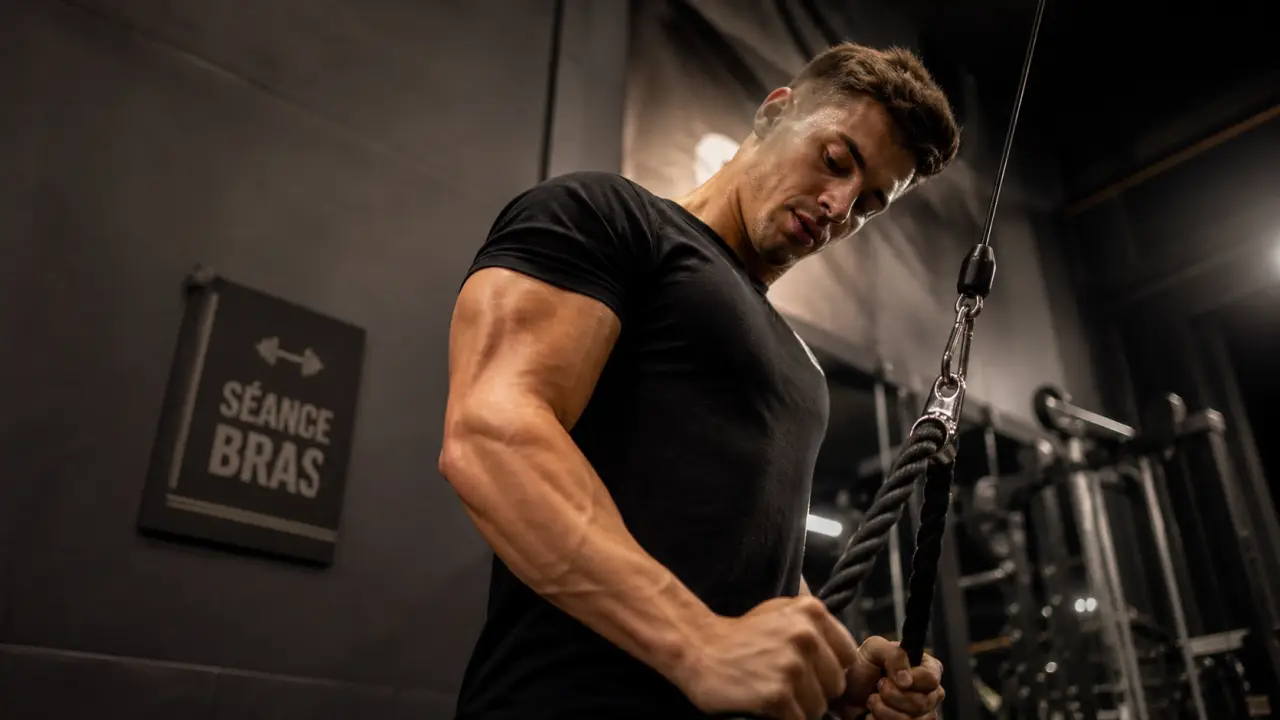 Seance bras muscu : triceps à la poulie haute