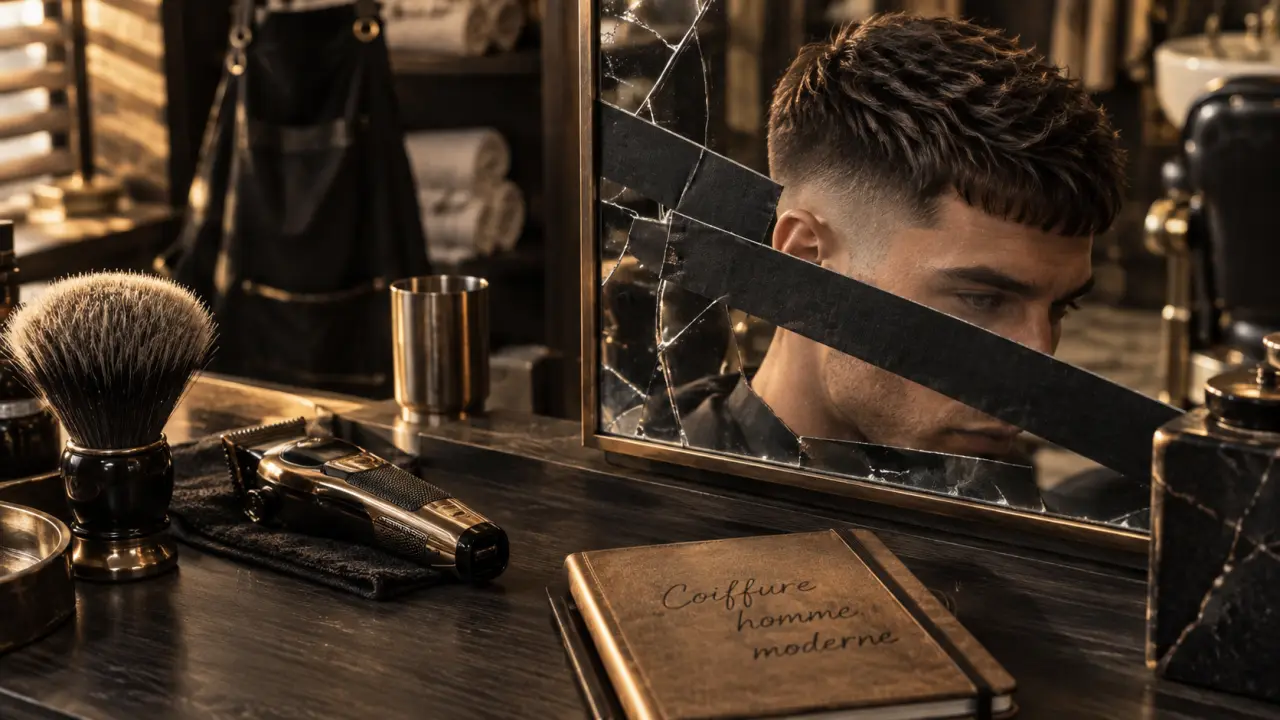Coiffure homme moderne : dégradé taper/low fade en barber shop