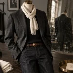 Comment s habiller : coupe et couleurs, veste anthracite et denim brut, style simple