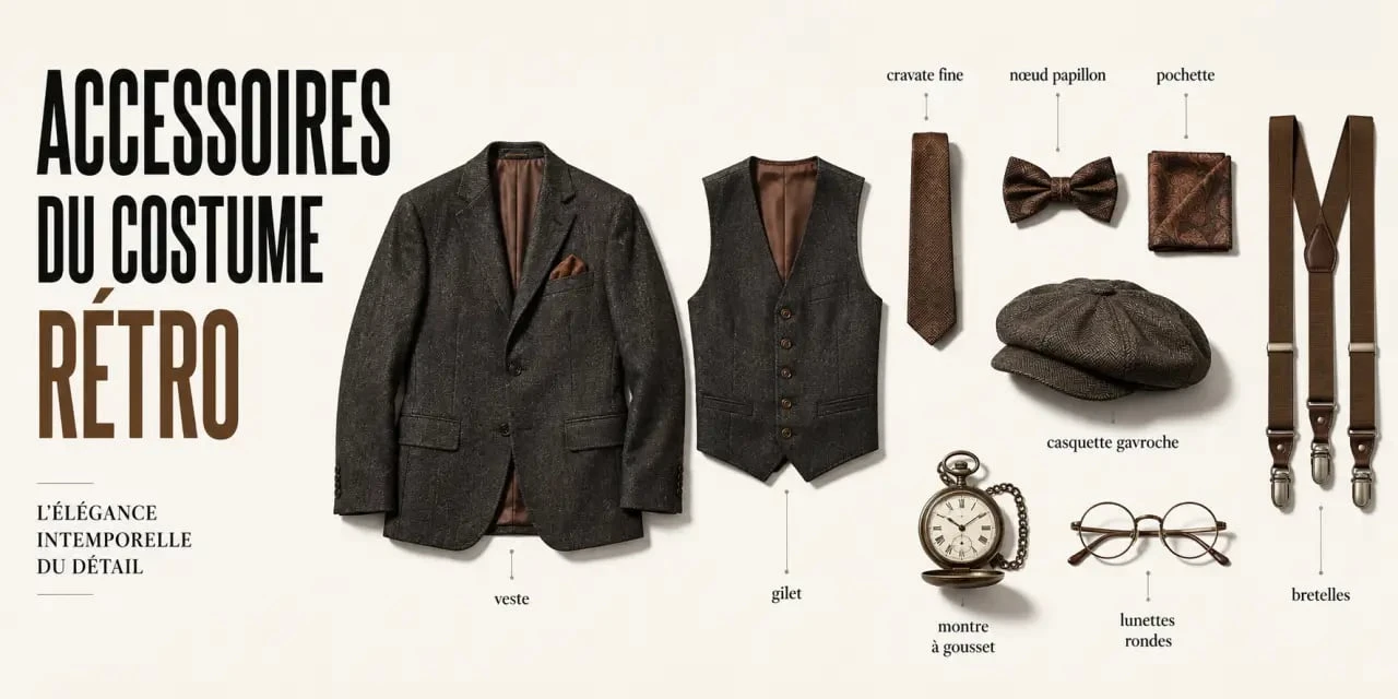Costume retro homme : accessoires rétro essentiels pour compléter la tenue