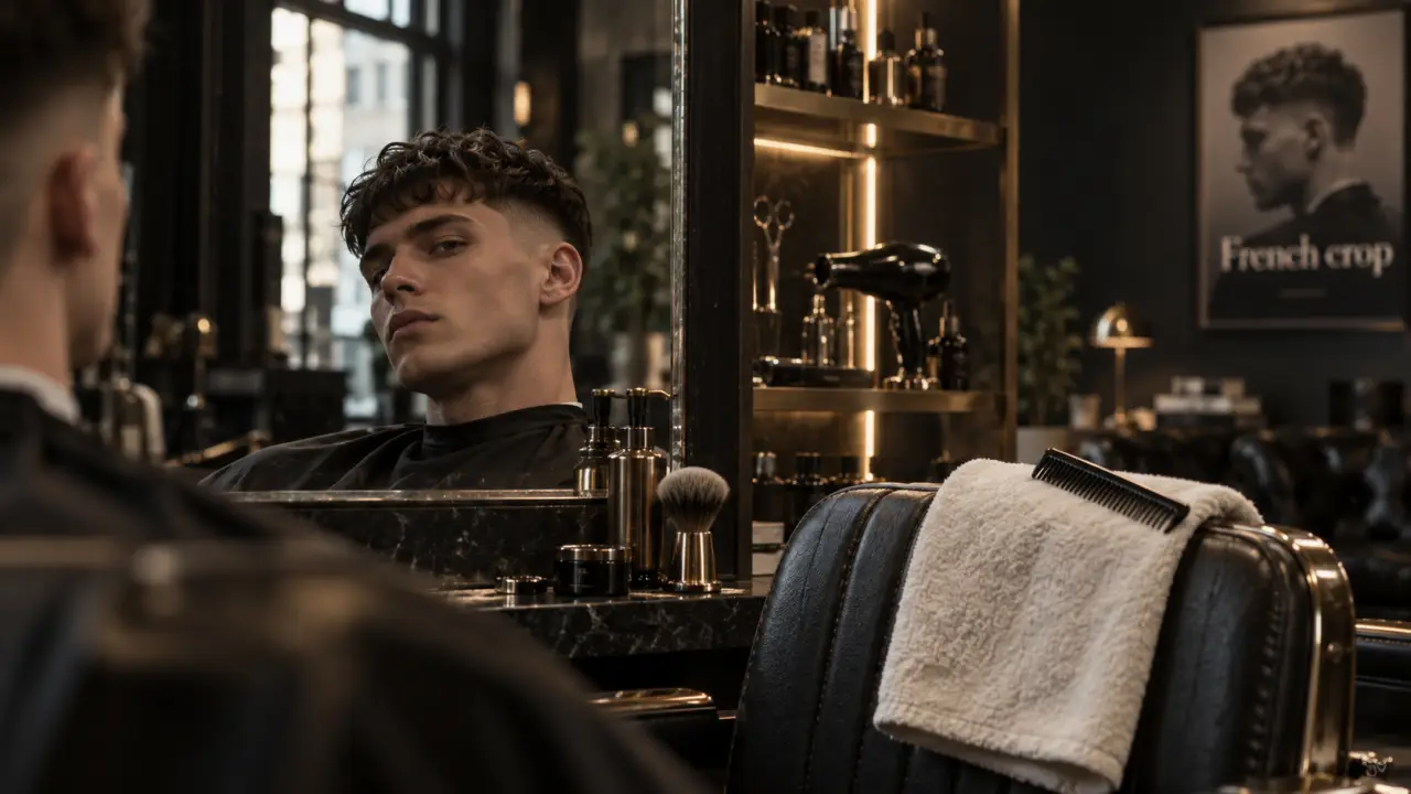 Coiffure jeune homme : French crop avec dégradé taper