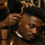 Coiffure pour noir homme : afro & dégradé au salon