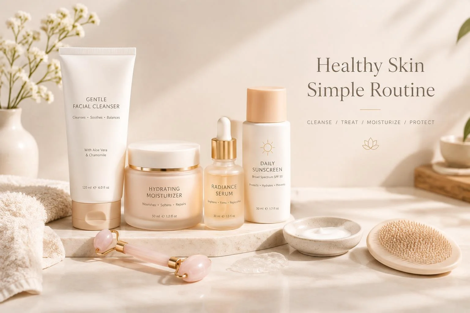 Routine beauté simple : ordre soins matin et soir