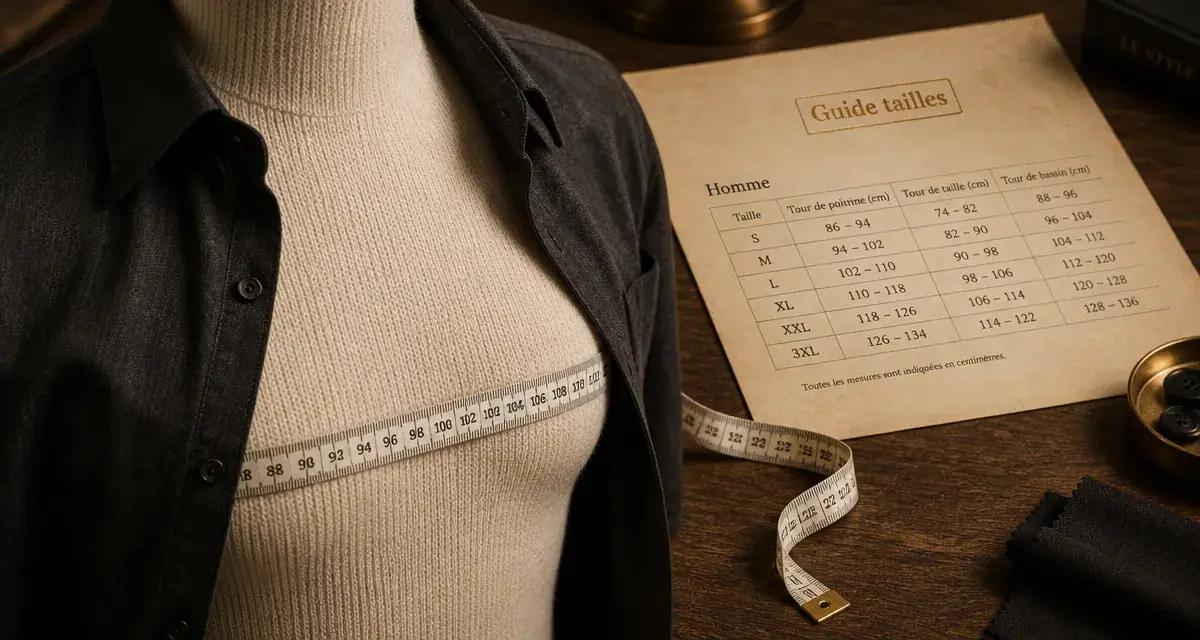 Taille vêtements homme : mesurer les mensurations